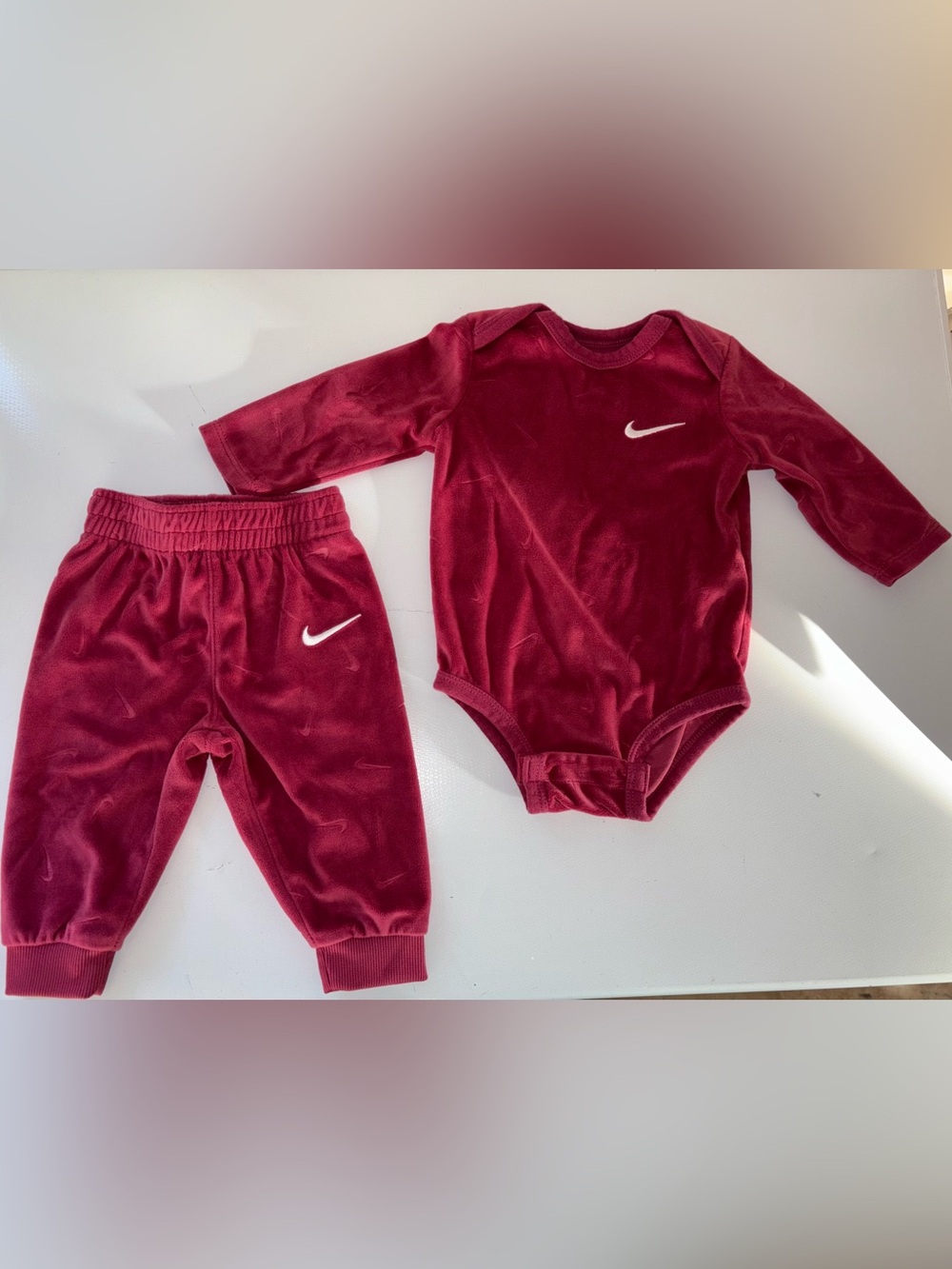 Nike Infant Girl Velour Bodysuit and Matching Pant